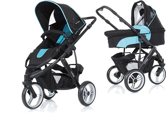 Универсальная коляска 2 в 1 ABC Design Cobra Turquoise-black